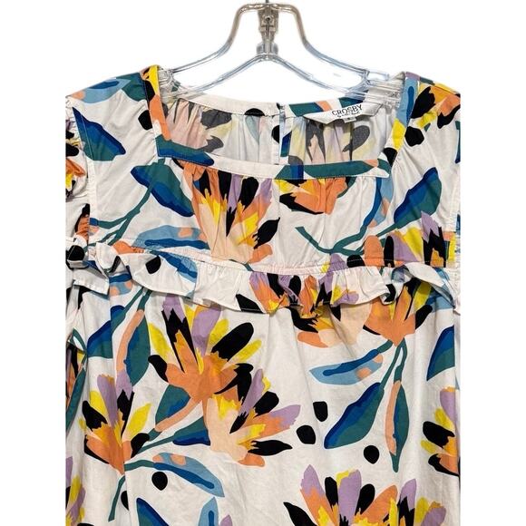 Crosby by Molly Burch Blouse Mae Top in Island Lillies Small - Picture 4 of 6